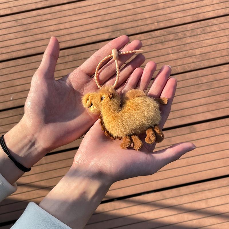 1PCS Mini Camel Plush Keychain - Mini Backpack Purse ulasan dan harga