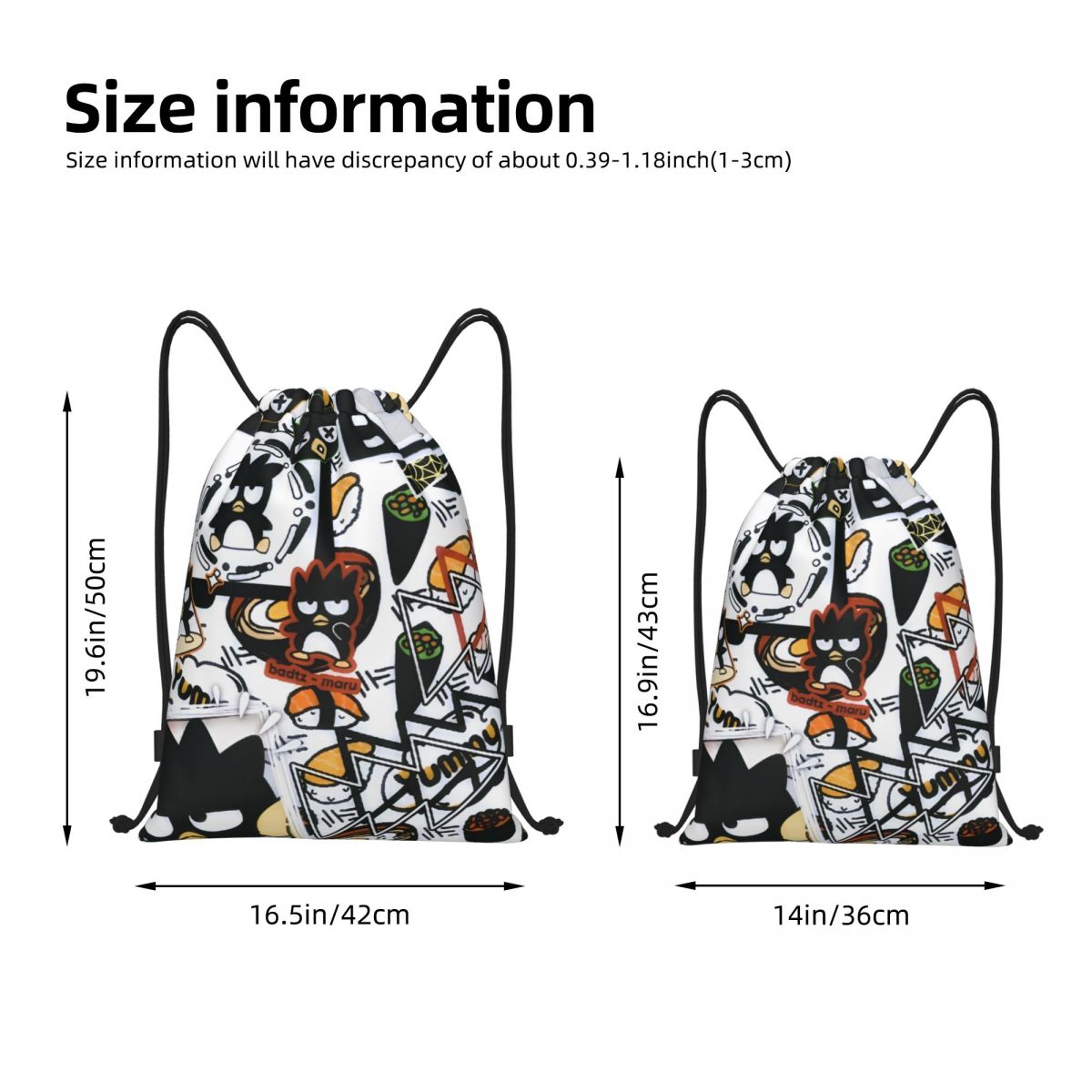 Cute Cartoon Penguin Bad Badtz - Drawstring Gym Bag ulasan dan harga