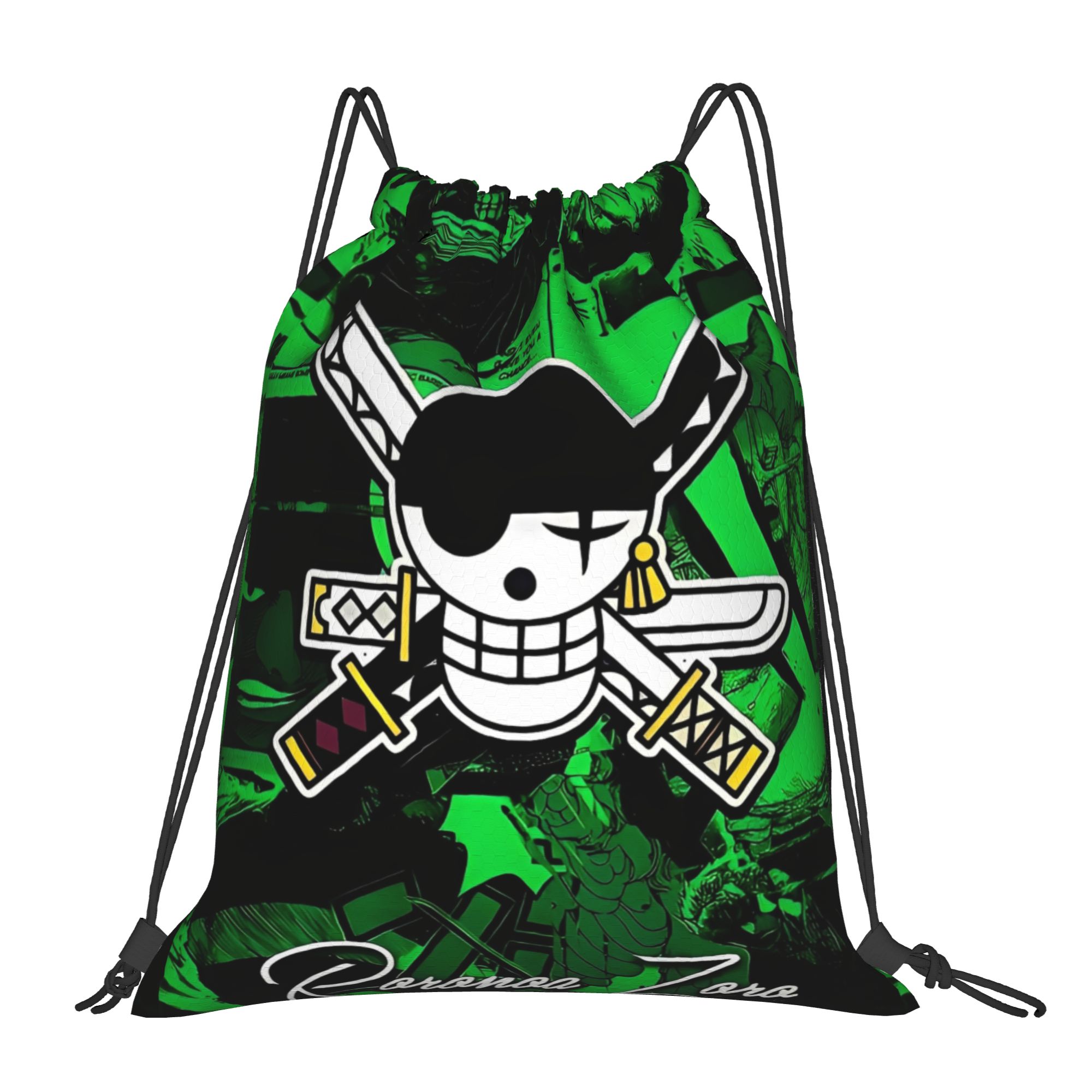 One Piece Zoro Skull Backpack  - Drawstring Gym Bag ulasan dan harga