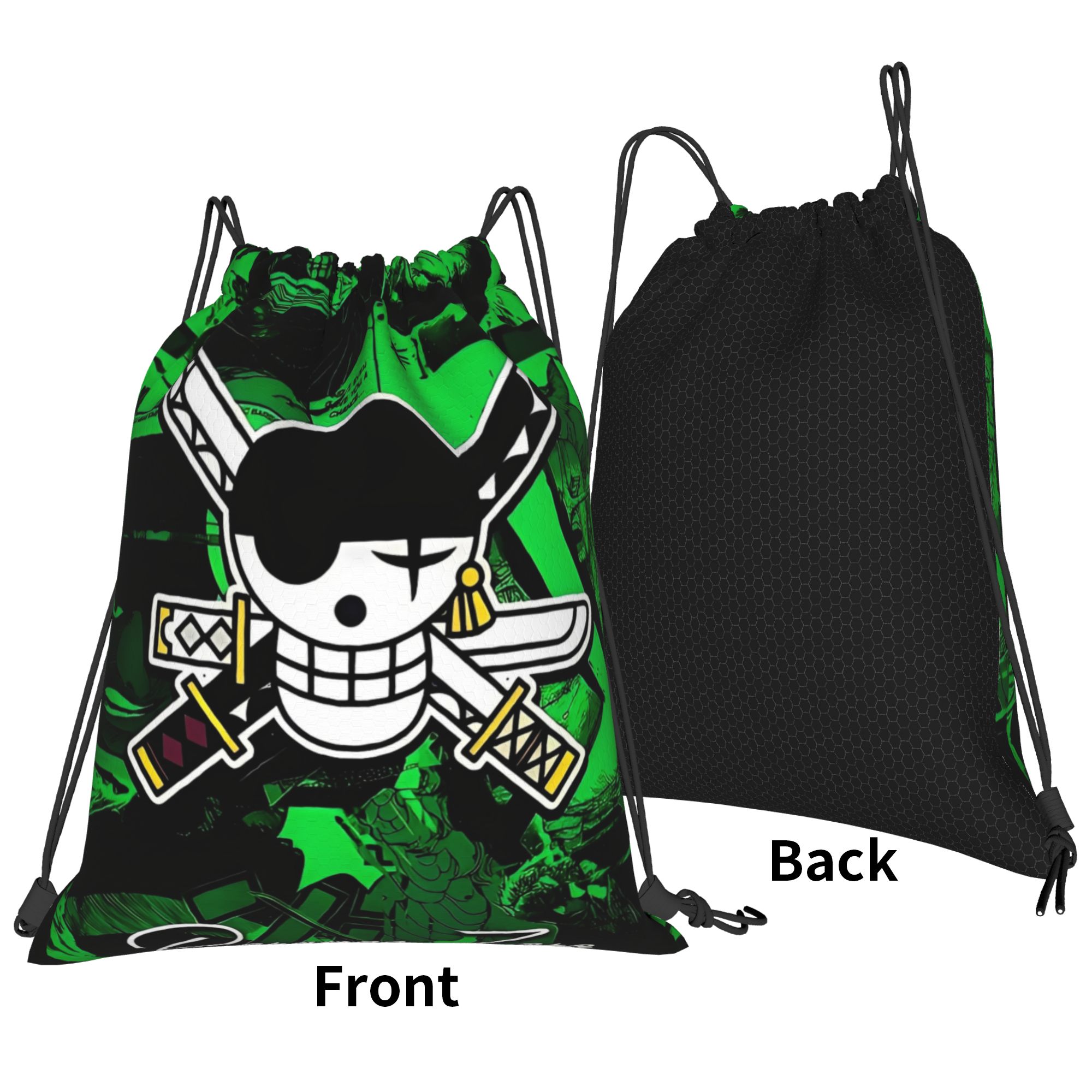 One Piece Zoro Skull Backpack  - Drawstring Gym Bag ulasan dan harga