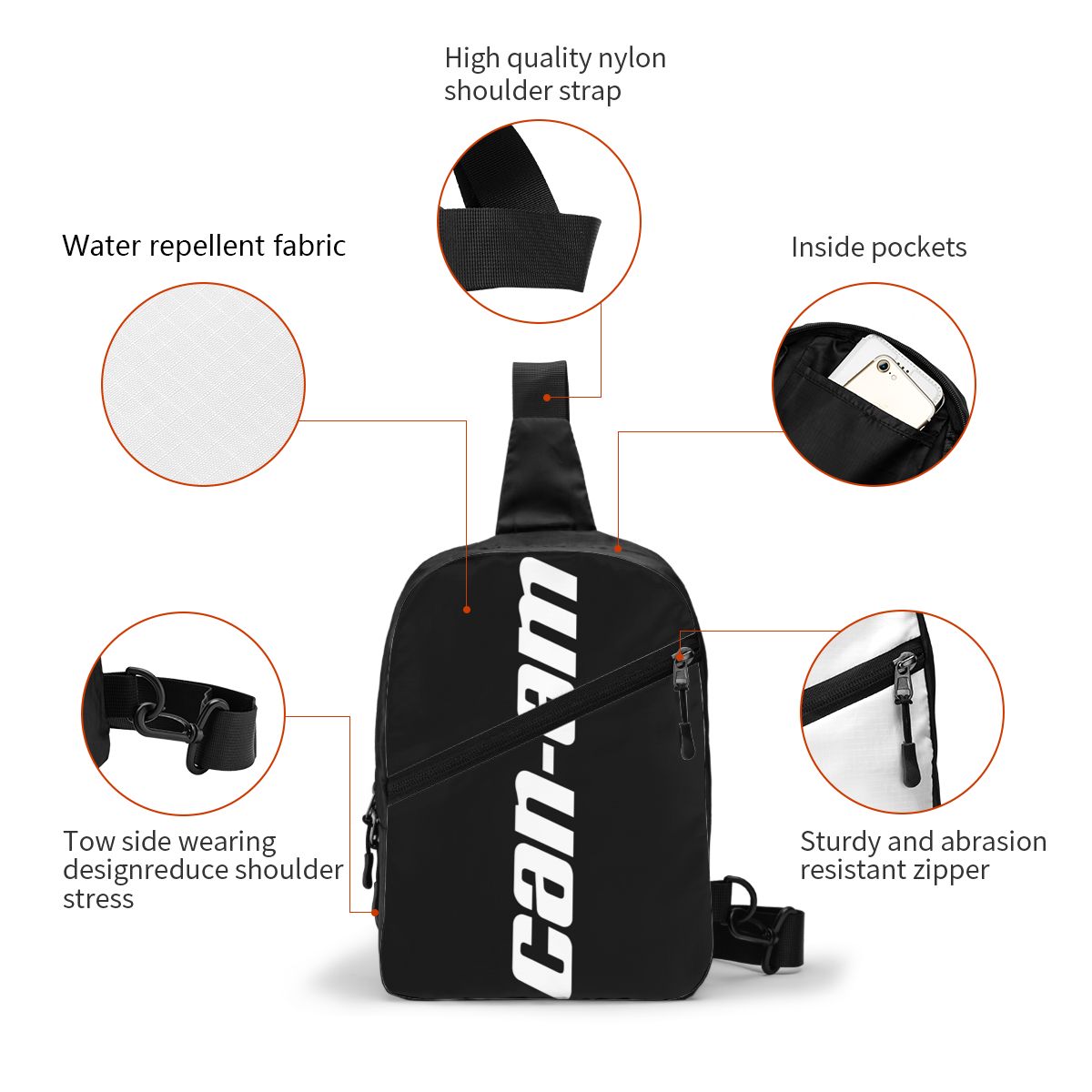 custom Motorcycle BRP Can-Am P - Sling Backpack Shoulder ulasan dan harga