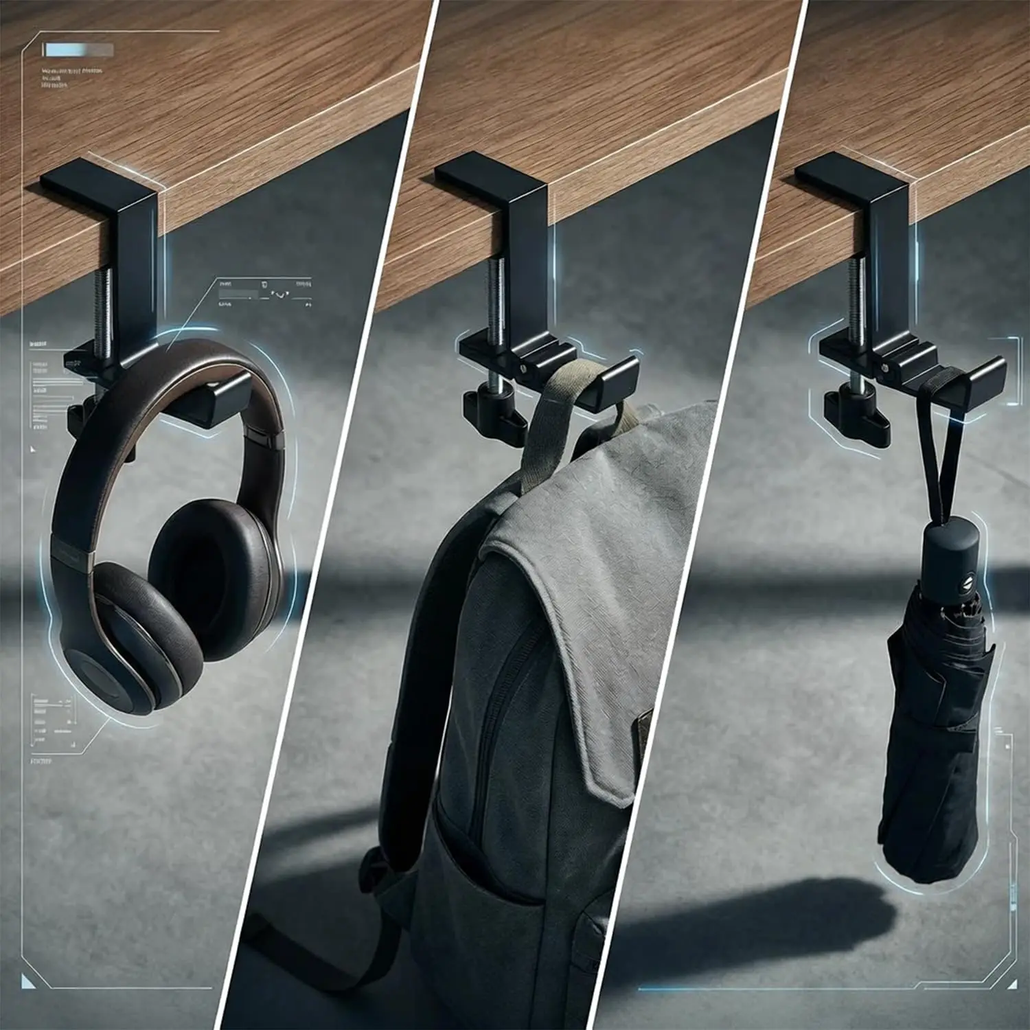 Adjustable Desk Edge Hook Gami - Backpack Insert Organizer ulasan dan harga