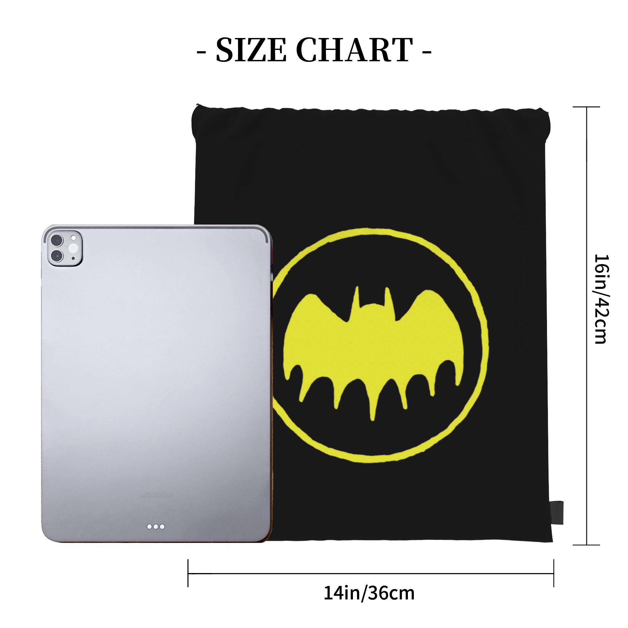 Yellow Circle Logo Backpack Dr - Drawstring Gym Bag ulasan dan harga