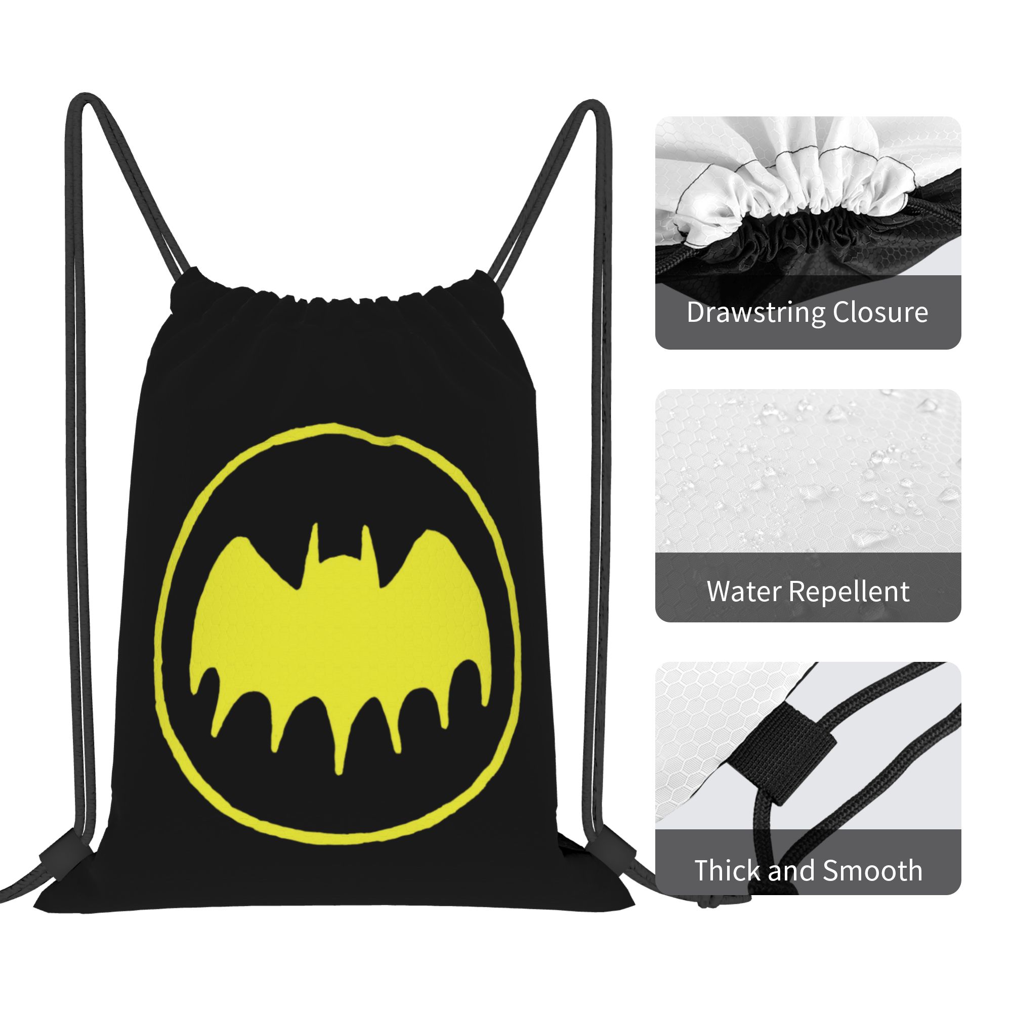 Yellow Circle Logo Backpack Dr - Drawstring Gym Bag ulasan dan harga