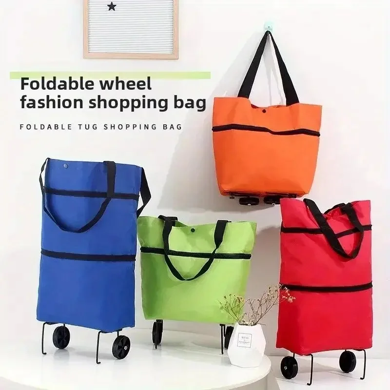 1pc Portable Shopping Cart wit - Foldable Backpack Small ulasan dan harga