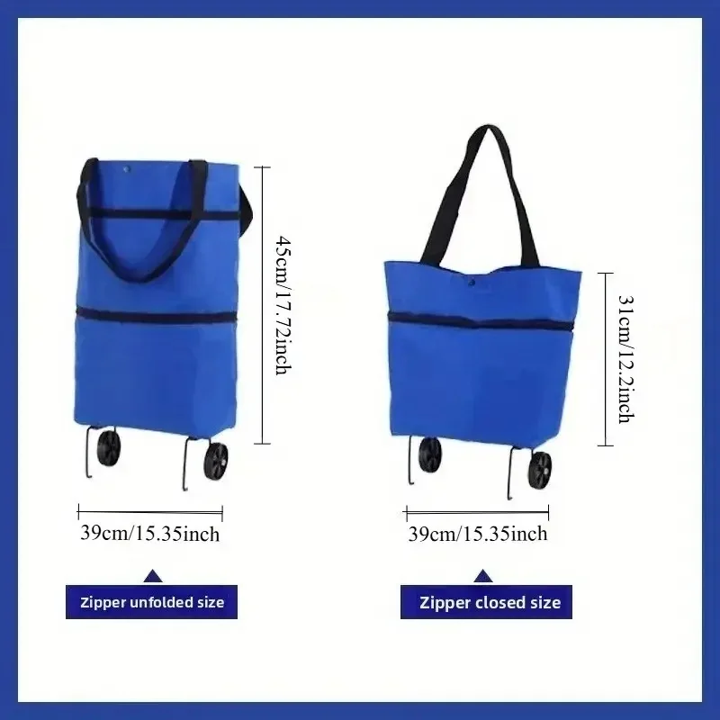 1pc Portable Shopping Cart wit - Foldable Backpack Small ulasan dan harga