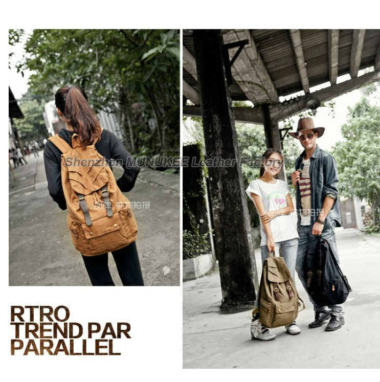 Fashion New Military Canvas Ba - Rucksack Military Style ulasan dan harga