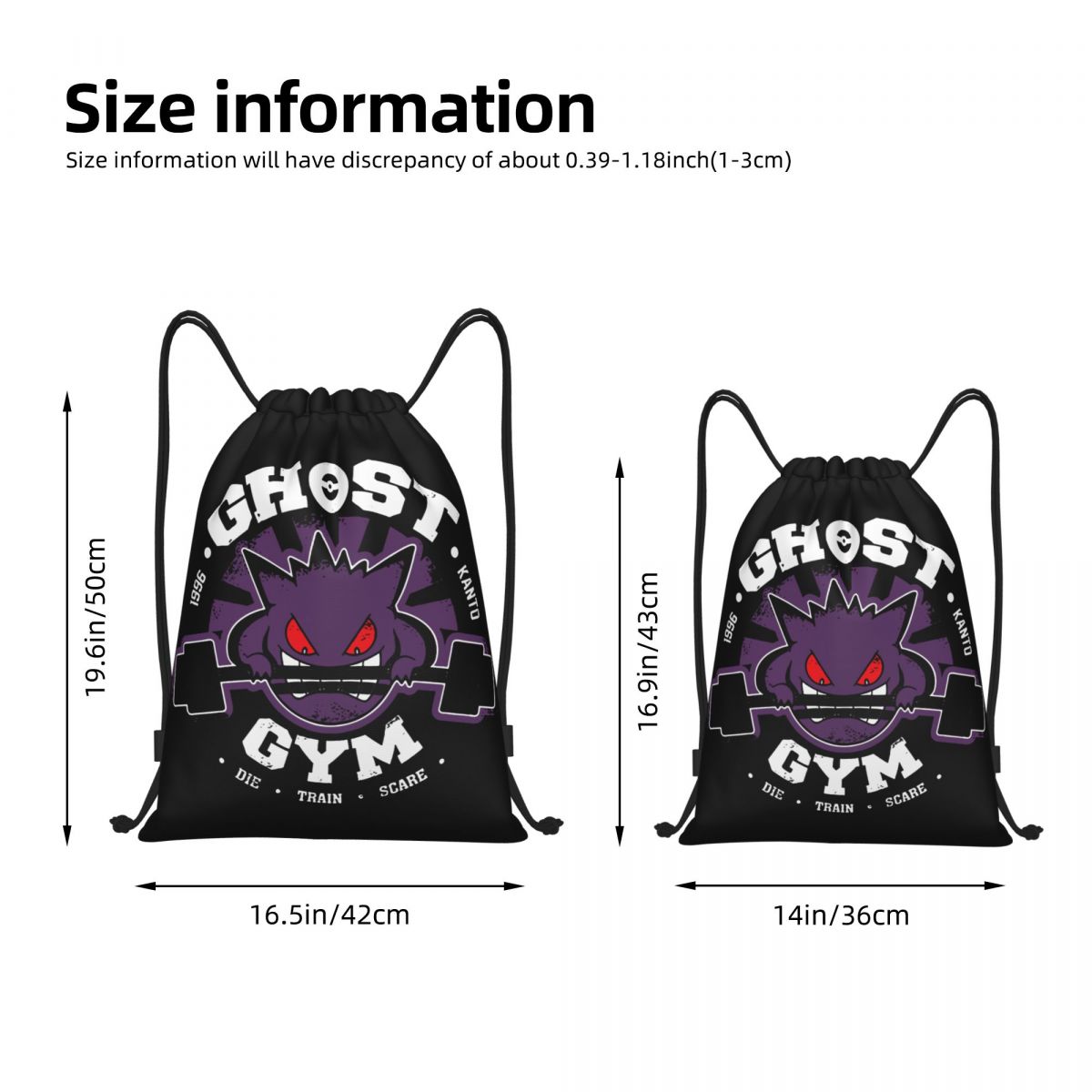 Ghost Gym Drawstring Backpack  - Drawstring Gym Bag ulasan dan harga