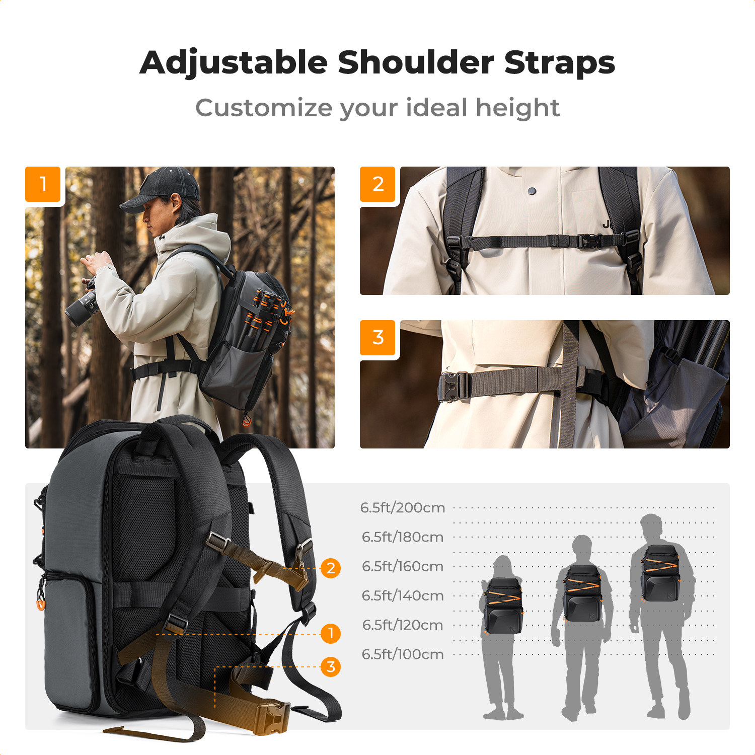 K&F CONCEPT 25L Outdoor Camera - Rain Cover Backpack ulasan dan harga
