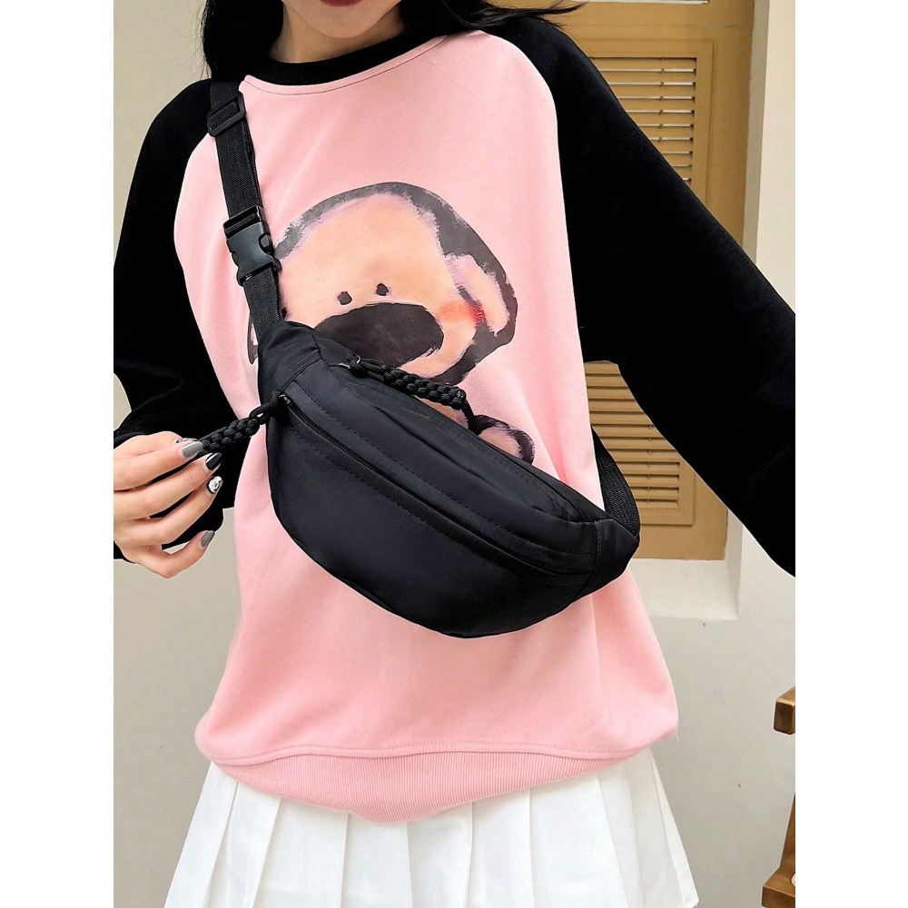 Large Capacity Nylon Chest Bag - Sling Backpack Shoulder ulasan dan harga