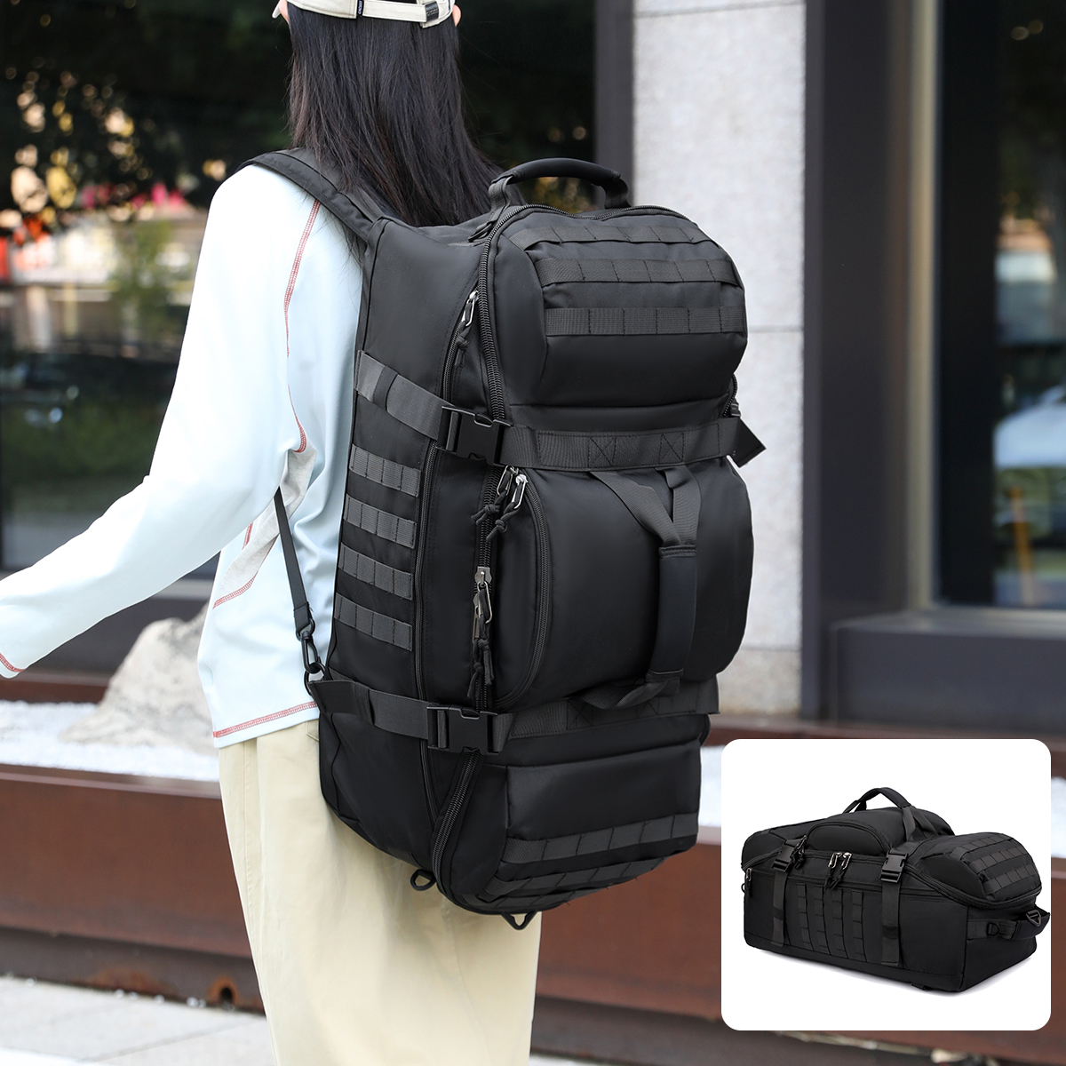 Outdoor Mountaineering Bag 90L - Hiking Backpack Waterproof ulasan dan harga