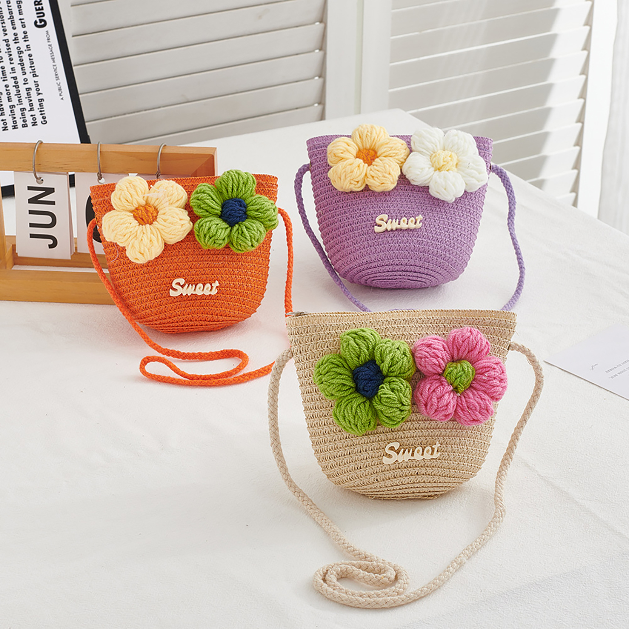 Children Foldable Woven Straw  - Foldable Backpack Small ulasan dan harga