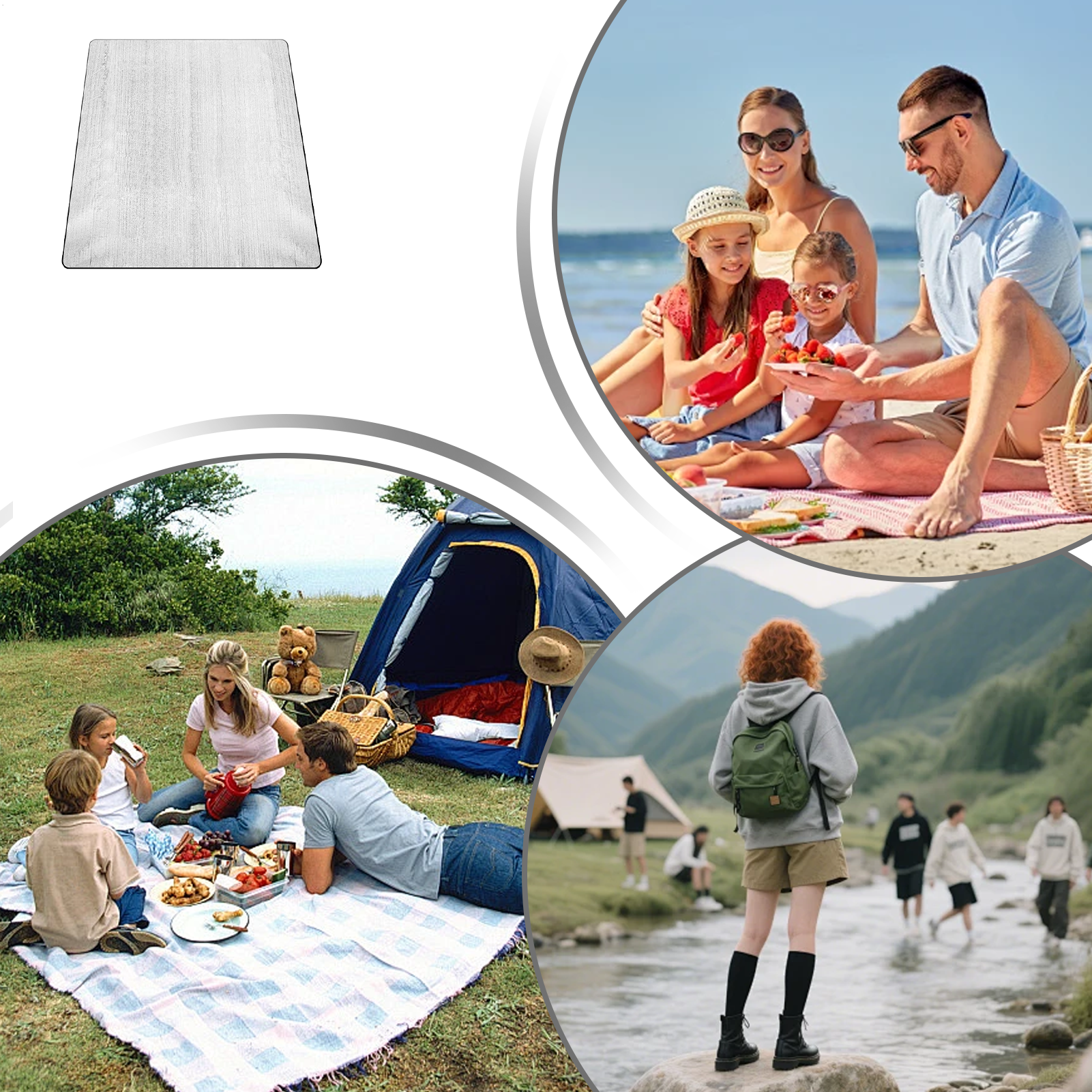 Sleeping Mat Camping 6.5x6.5ft - Hiking Backpack Waterproof ulasan dan harga