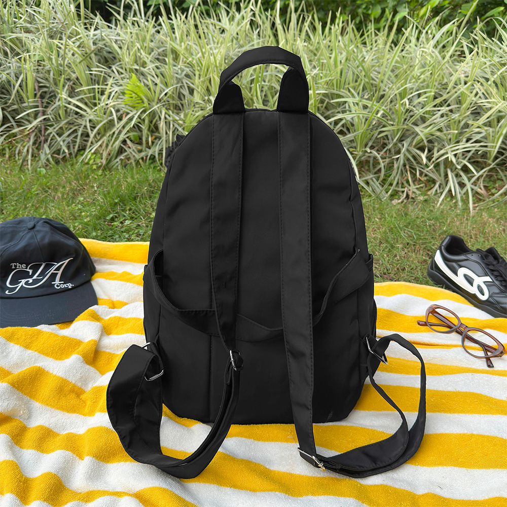 Polka Dot Nylon Drawstring Bac - Canvas Backpack Casual ulasan dan harga