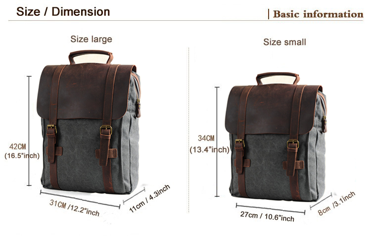 Fashion Male Backpack Leather  - Rucksack Military Style ulasan dan harga
