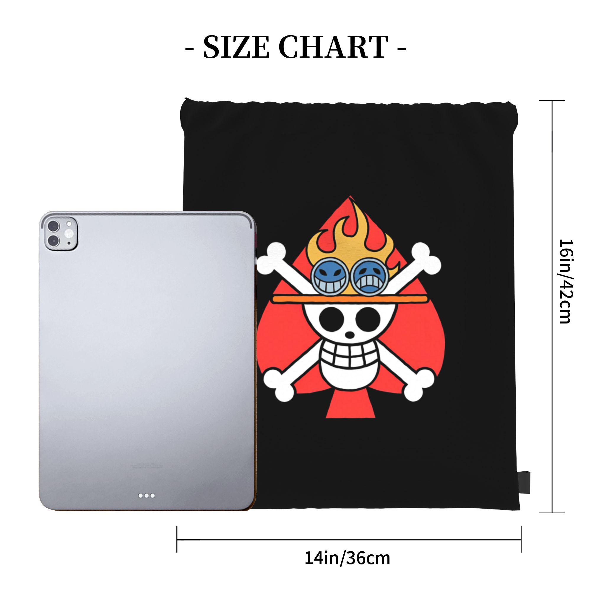 One Piece Flag ACE Drawstring  - Drawstring Gym Bag ulasan dan harga