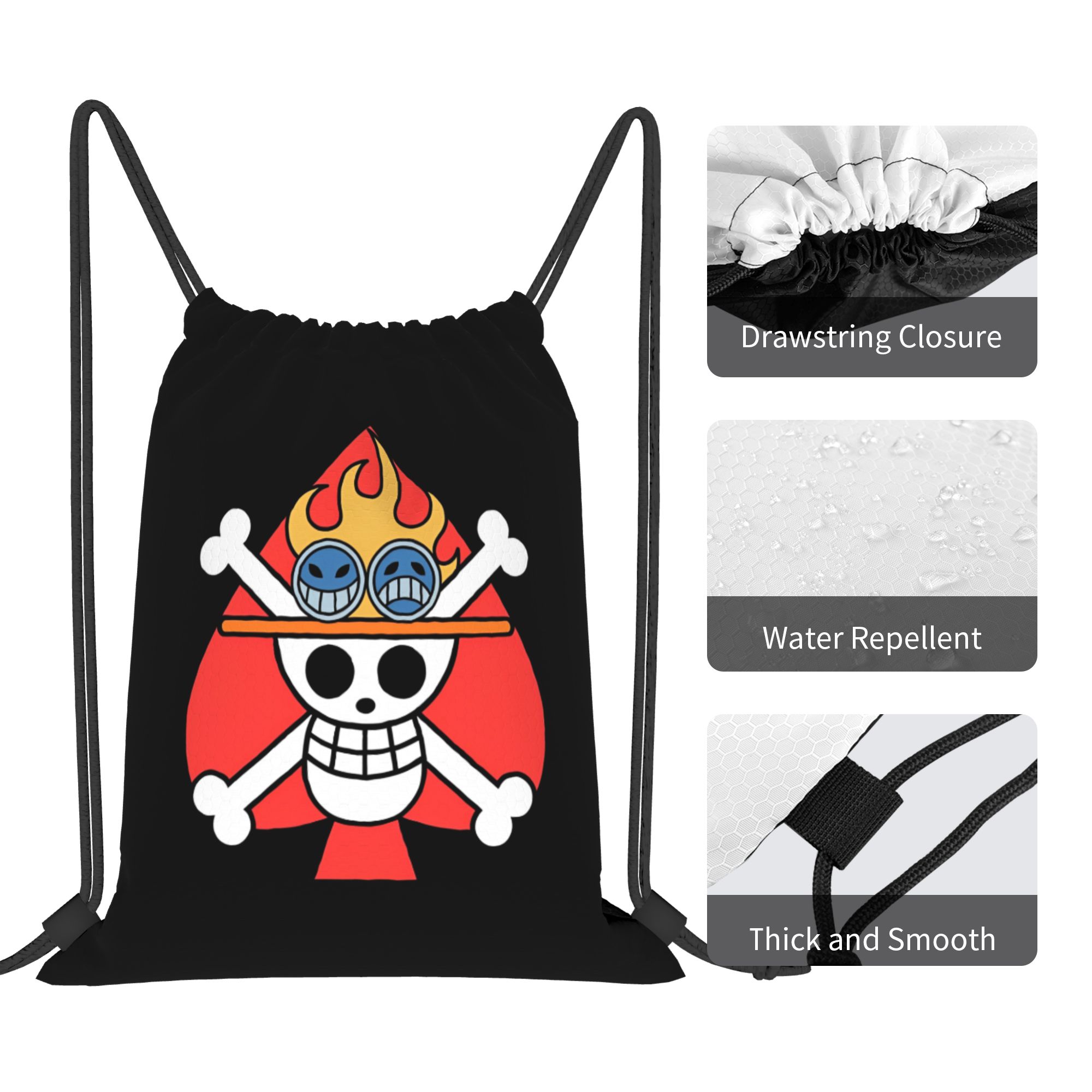 One Piece Flag ACE Drawstring  - Drawstring Gym Bag ulasan dan harga