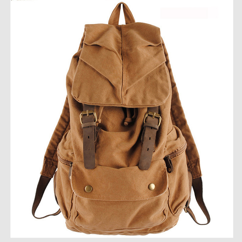 Fashion Vintage Leather milita - Rucksack Military Style ulasan dan harga