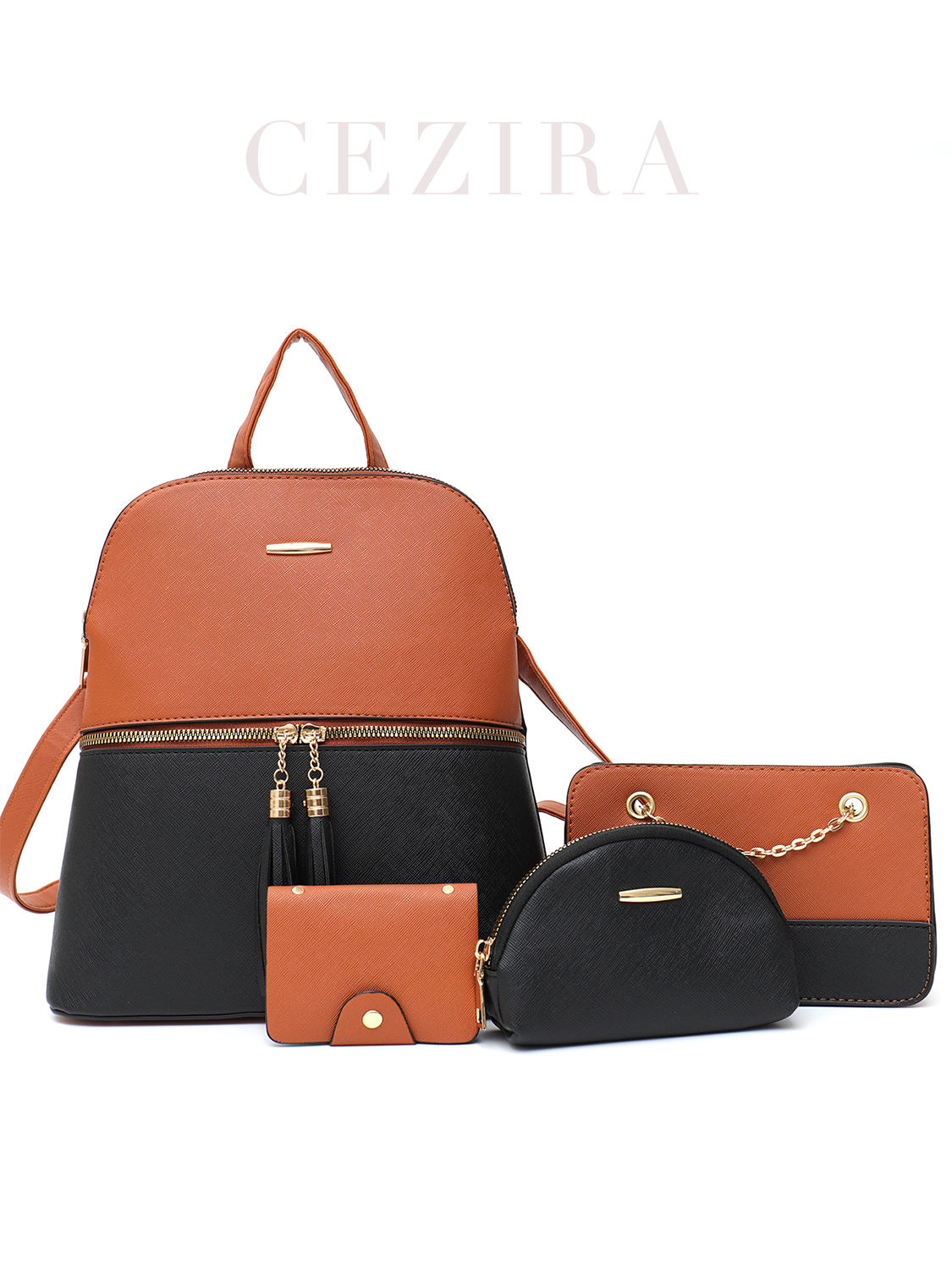 4 PCS Bags Set Women's Fashion - Mini Backpack Purse ulasan dan harga
