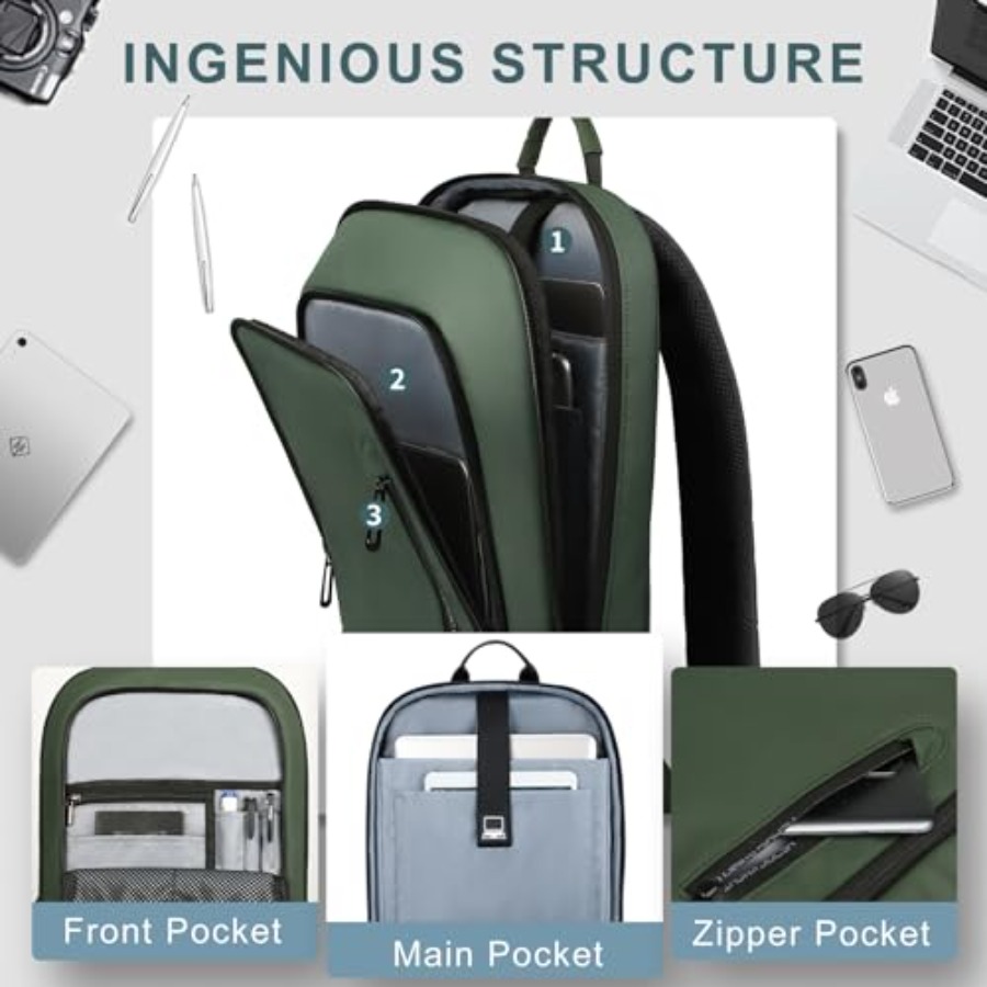 Backpack for Men Business Slim - Travel Backpack Anti Theft ulasan dan harga