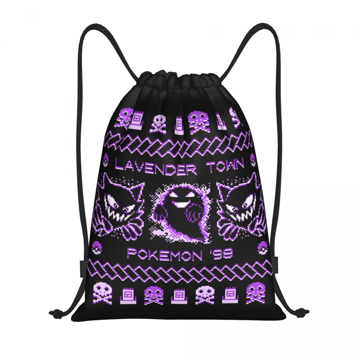 Lavender Town Christmas Backpa - Drawstring Gym Bag ulasan dan harga