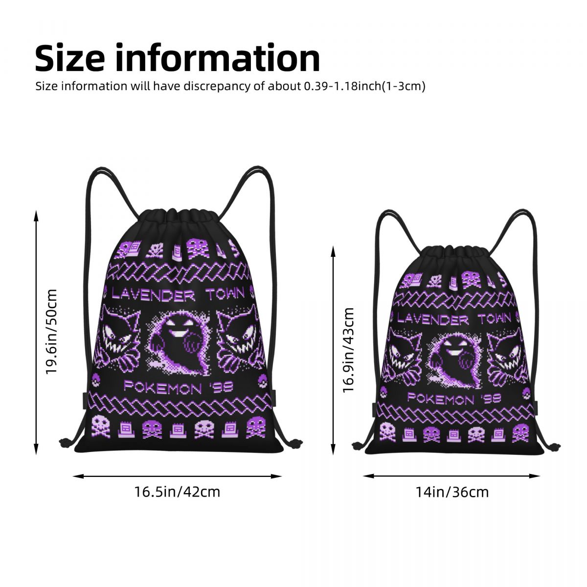 Lavender Town Christmas Backpa - Drawstring Gym Bag ulasan dan harga