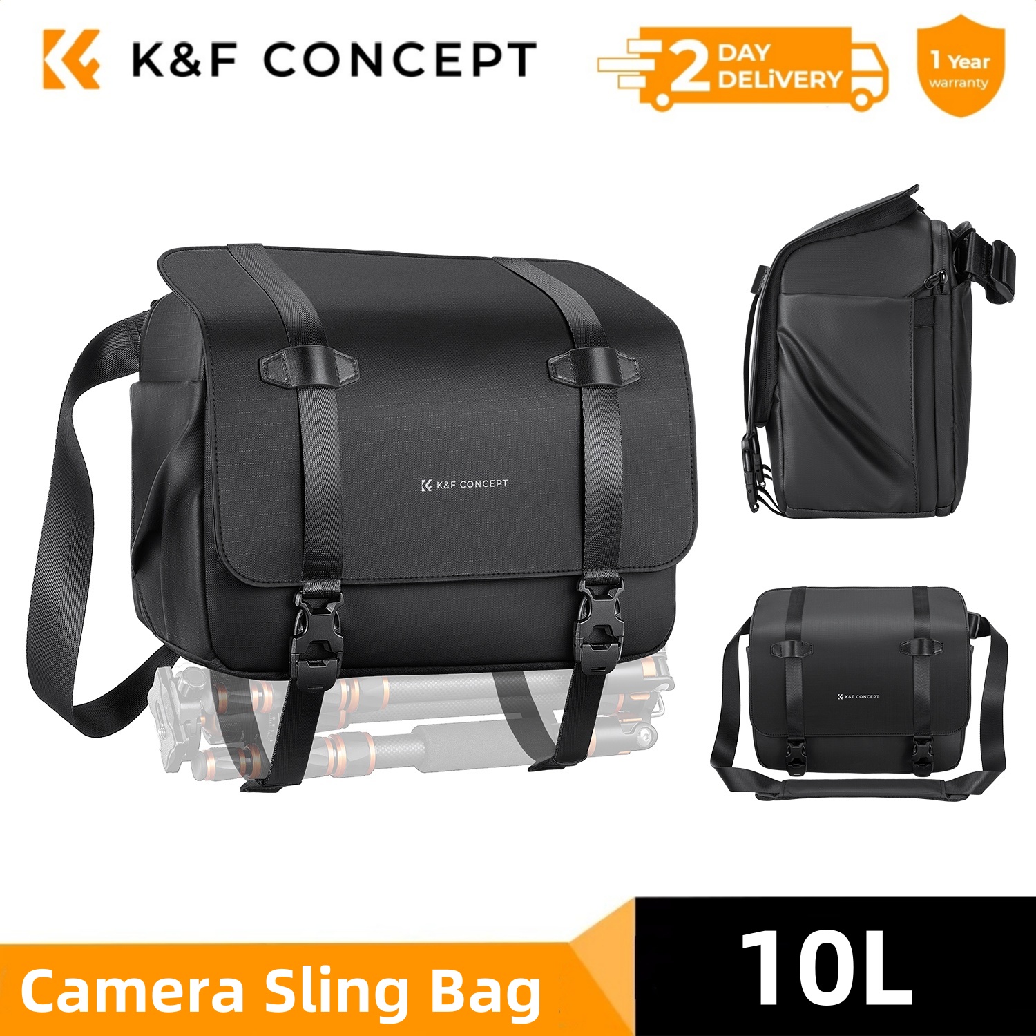K&F CONCEPT 10L Camera Sling B - Rain Cover Backpack ulasan dan harga