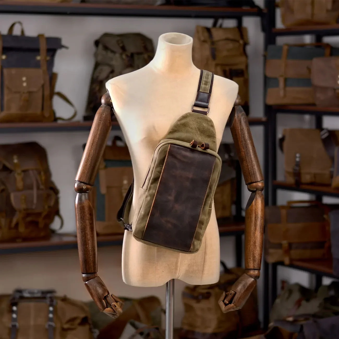 Casual Men's Vintage Waxed Can - Hiking Backpack Waterproof ulasan dan harga