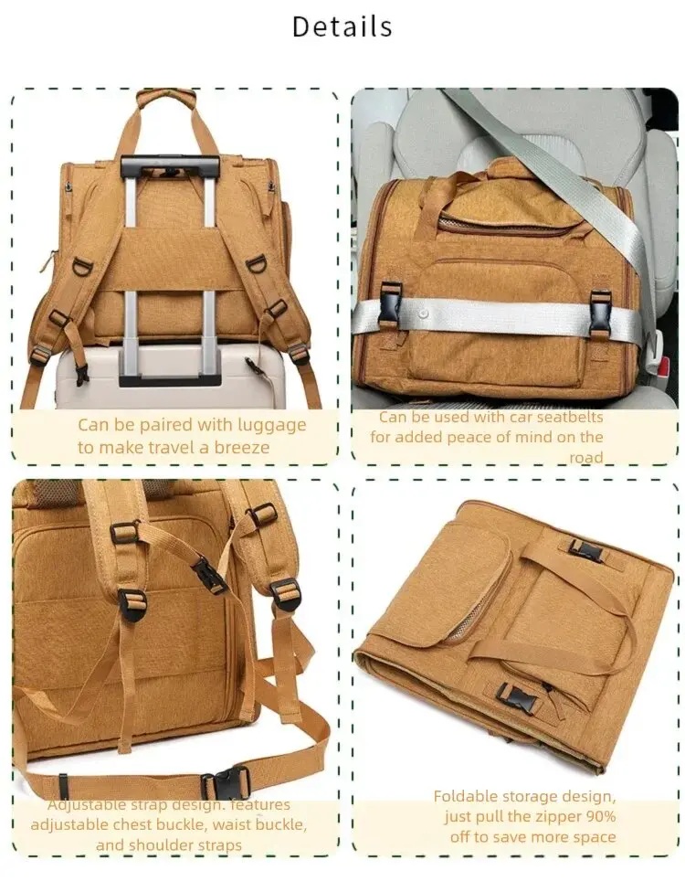 Portable cat bag, expandable l - Foldable Backpack Small ulasan dan harga