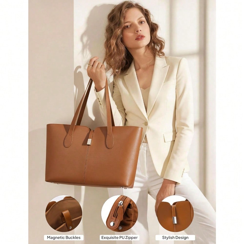 Laptop Tote Bag For Women With - Laptop Sleeve Removable ulasan dan harga